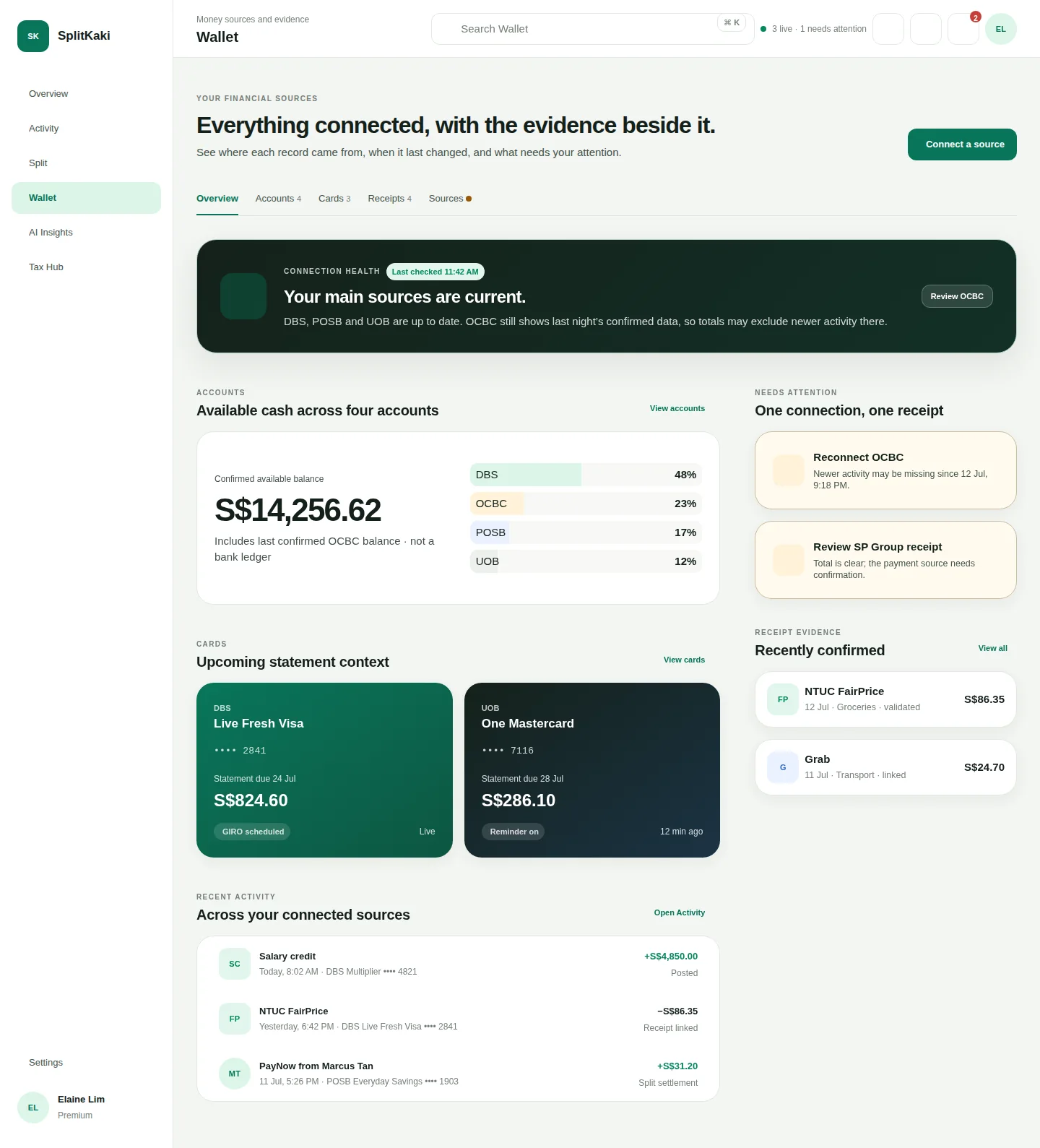 Wallet — sources of truth