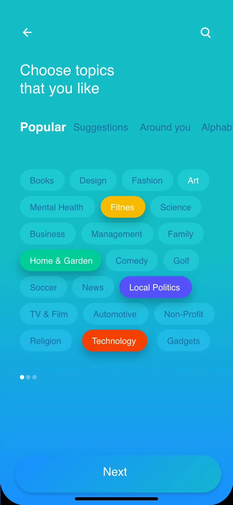 Pick topics