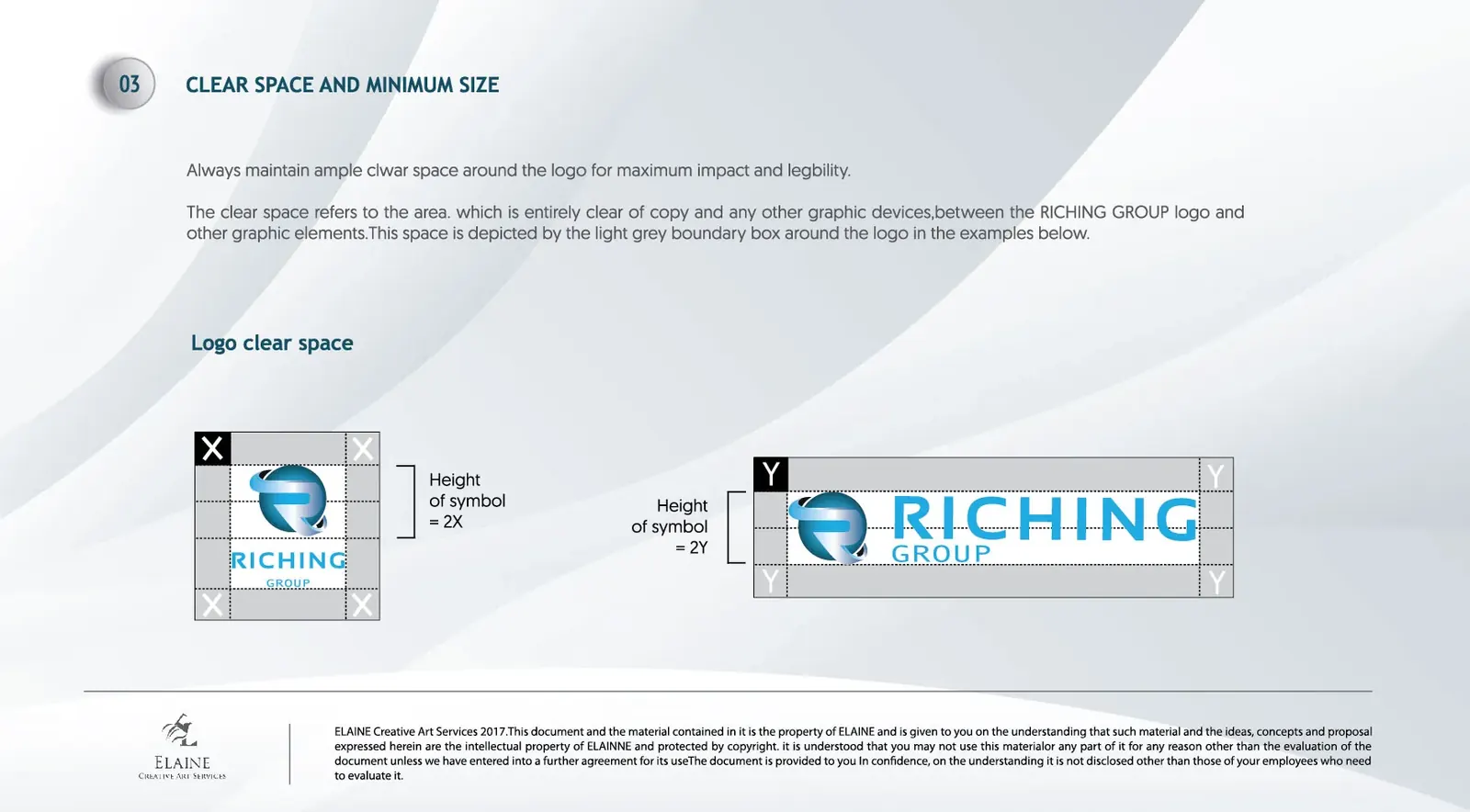 Section 03 — clear space and minimum size construction grids