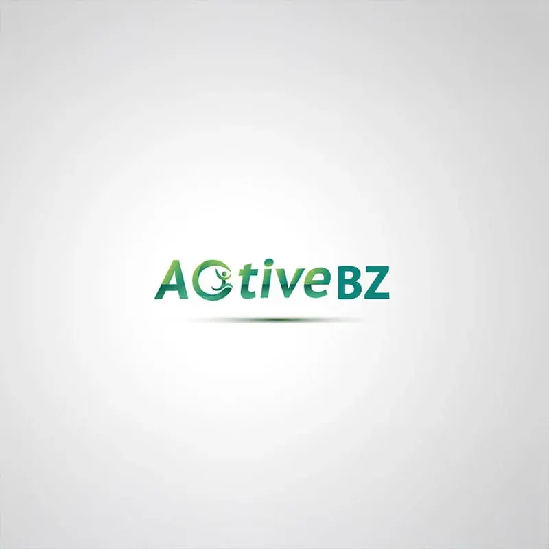ActiveBZ wordmark with jumping-figure C