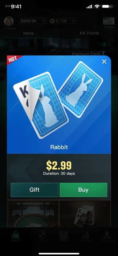 Rabbit reveal item detail